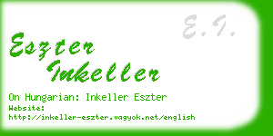 eszter inkeller business card